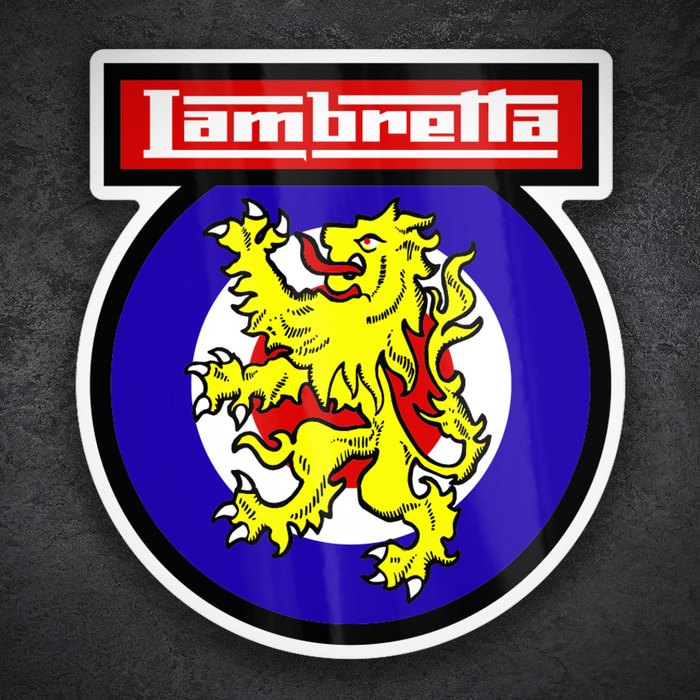 Adesivi per Auto e Moto: Stemma Lambretta Leone Araldico