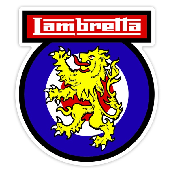 Adesivi per Auto e Moto: Stemma Lambretta Leone Araldico