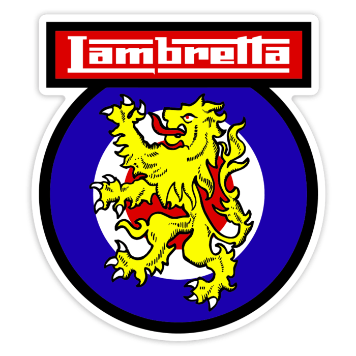 Adesivi per Auto e Moto: Stemma Lambretta Leone Araldico