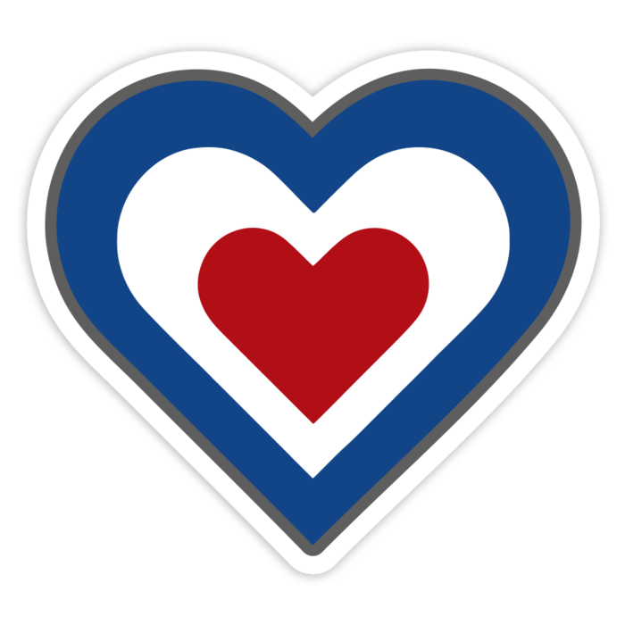 Adesivi per Auto e Moto: Cuore Mods RAF Stile Retrò