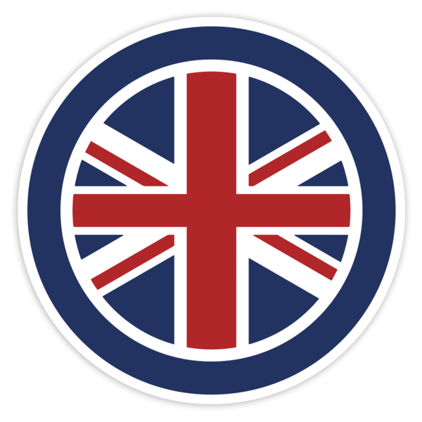 Adesivi per Auto e Moto: Union Jack nellEmblema Mods RAF