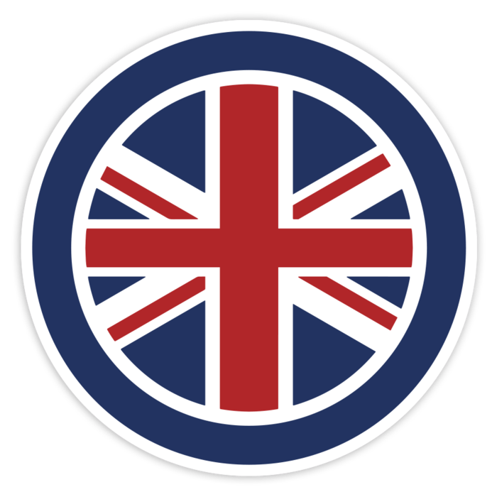 Adesivi per Auto e Moto: Union Jack nellEmblema Mods RAF