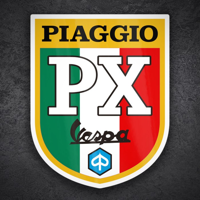 Adesivi per Auto e Moto: Stemma Classico Vespa PX Italia Piaggio