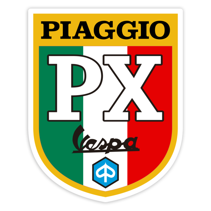 Adesivi per Auto e Moto: Stemma Classico Vespa PX Italia Piaggio