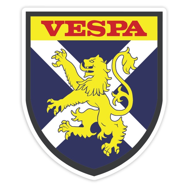 Adesivi per Auto e Moto: Vespa Leone Scozzese e Croce di Sant