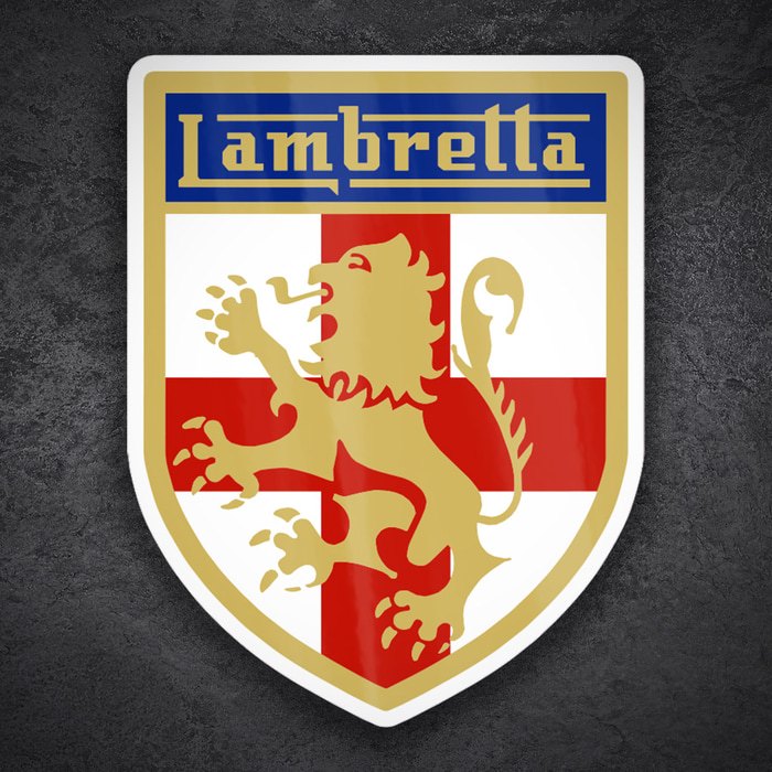 Adesivi per Auto e Moto: Lambretta Leone Dorato e Croce di San Giorgio