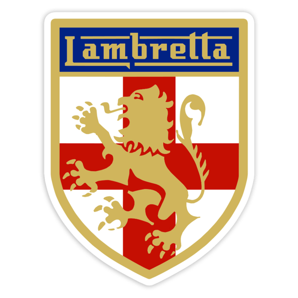 Adesivi per Auto e Moto: Lambretta Leone Dorato e Croce di San Giorgio
