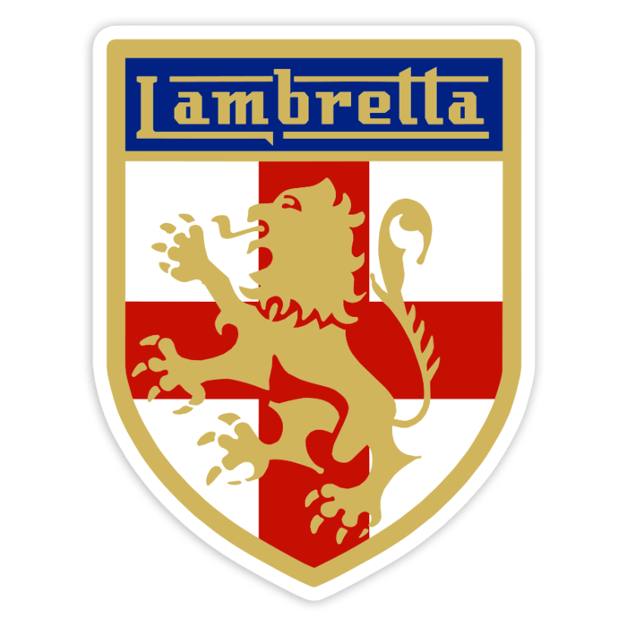 Adesivi per Auto e Moto: Lambretta Leone Dorato e Croce di San Giorgio