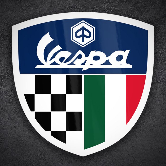 Adesivi per Auto e Moto: Stemma Vespa Italia Racing