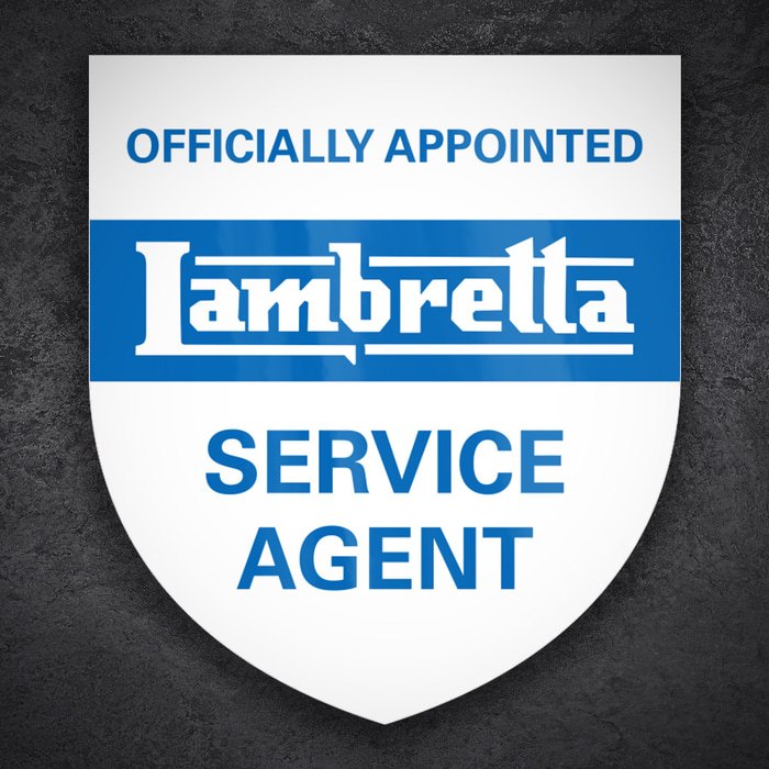 Adesivi per Auto e Moto: Stemma Lambretta Agente Servizio Ufficiale
