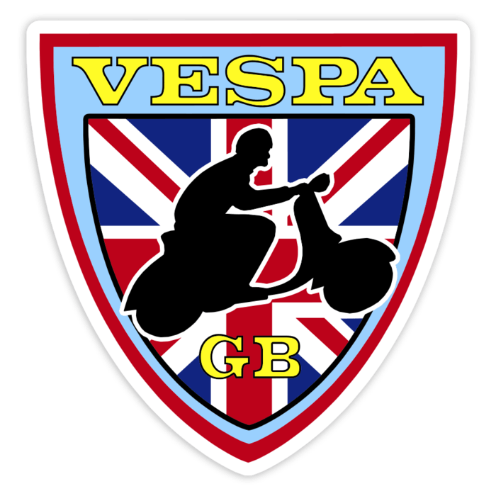 Adesivi per Auto e Moto: Stemma Vespa GB bandiera Regno Unito