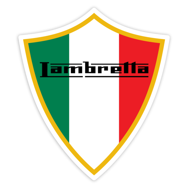 Adesivi per Auto e Moto: Stemma Lambretta bandiera Italia