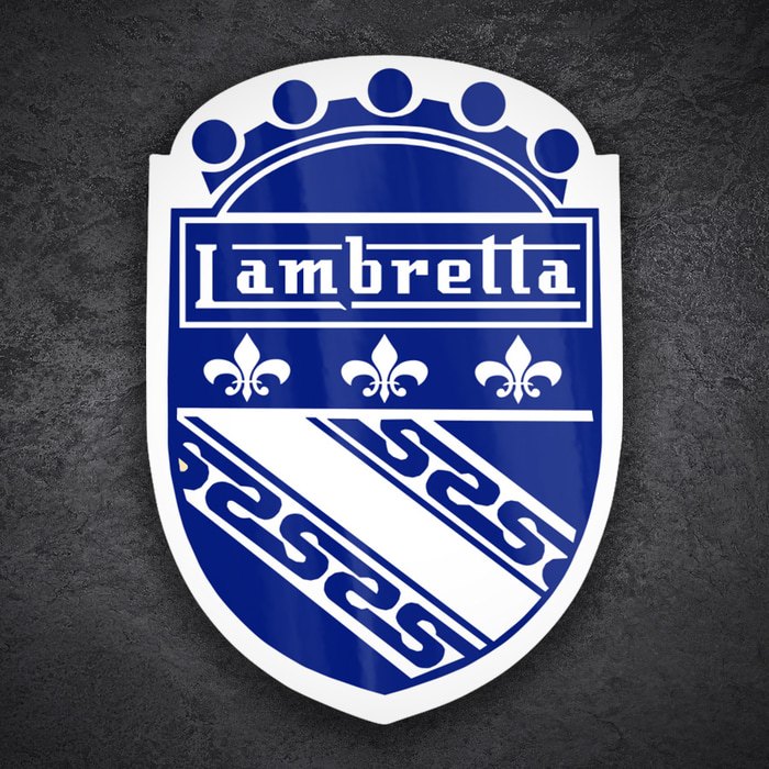 Adesivi per Auto e Moto: Stemma araldico blu Lambretta