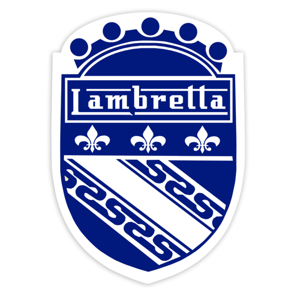 Adesivi per Auto e Moto: Stemma araldico blu Lambretta