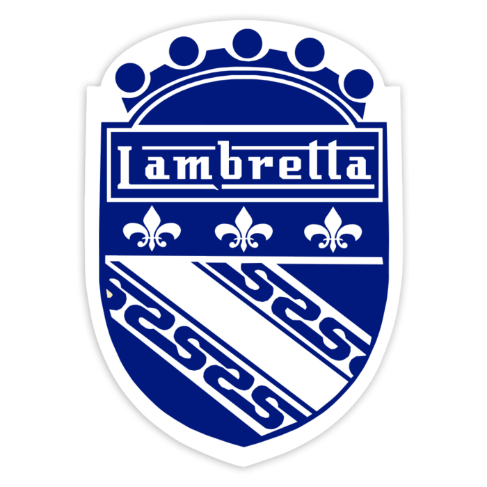 Adesivi per Auto e Moto: Stemma araldico blu Lambretta