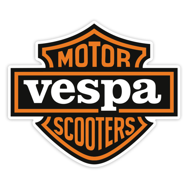 Adesivi per Auto e Moto: Stemma Vespa stile custom
