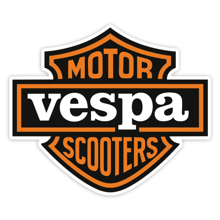 Adesivi per Auto e Moto: Stemma Vespa stile custom
