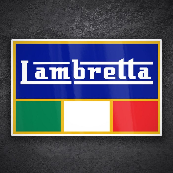 Adesivi per Auto e Moto: Emblema Classico Lambretta Italia