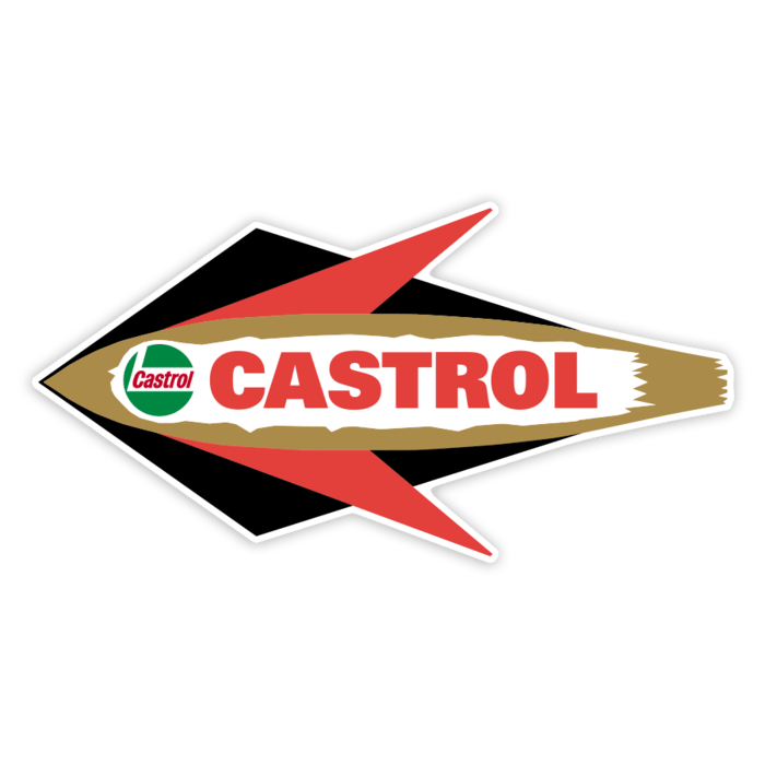 Adesivi per Auto e Moto: Emblema Freccia Sinistra Retrò Castrol