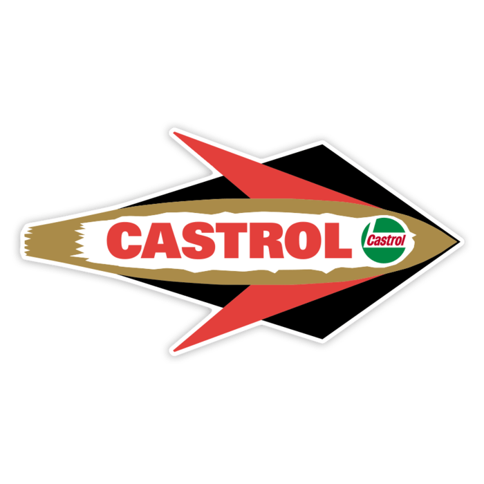 Adesivi per Auto e Moto: Emblema Freccia Castrol Destra Retro