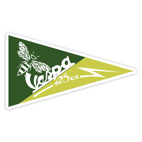Adesivi per Auto e Moto: Emblema Retrò Vespa 125cc con Ape
