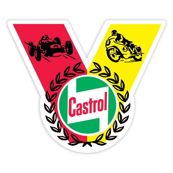 Adesivi per Auto e Moto: Emblema Castrol Vittoria Corse Classiche