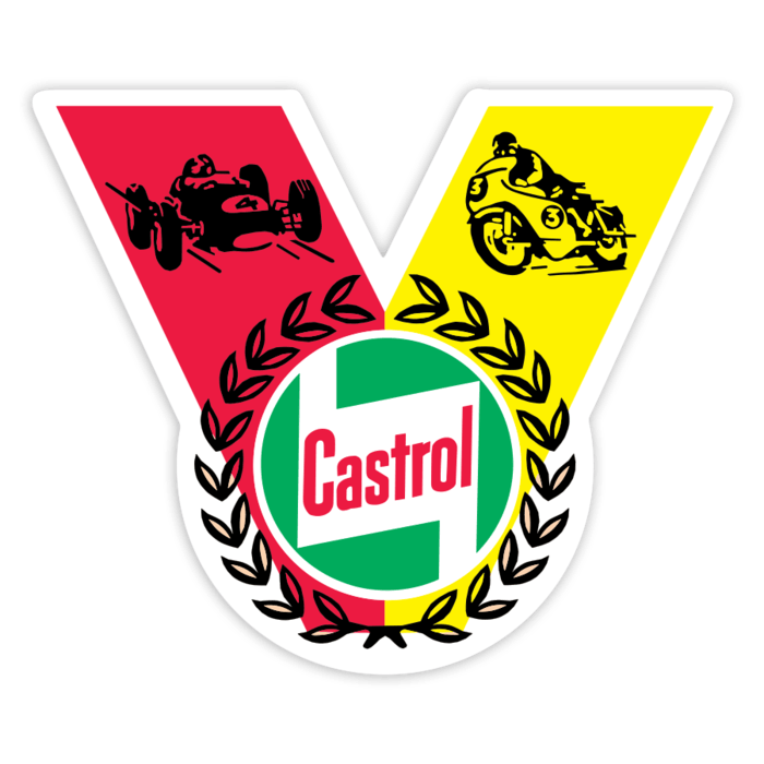Adesivi per Auto e Moto: Emblema Castrol Vittoria Corse Classiche