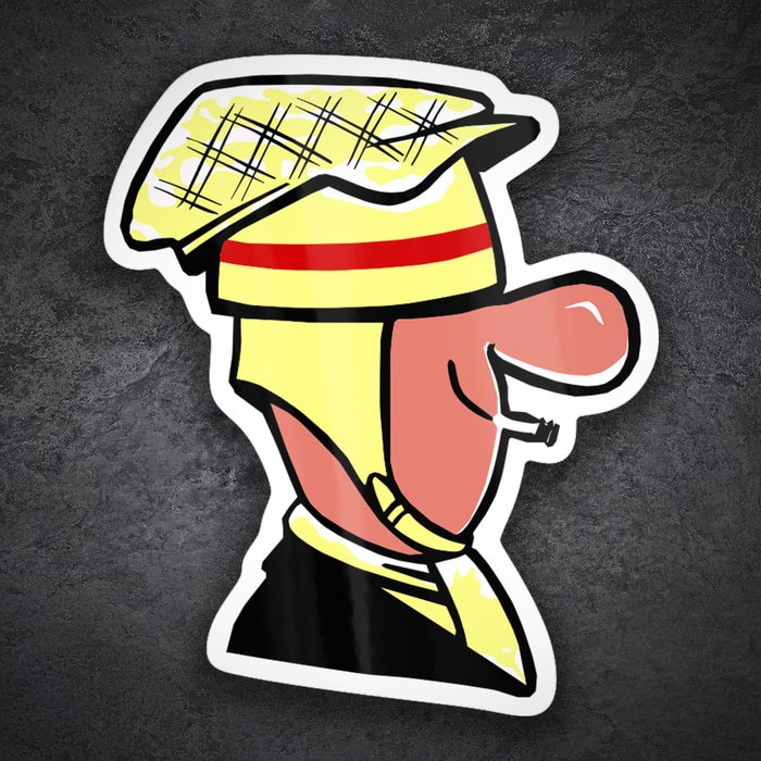 Adesivi per Auto e Moto: Scooterista Classico