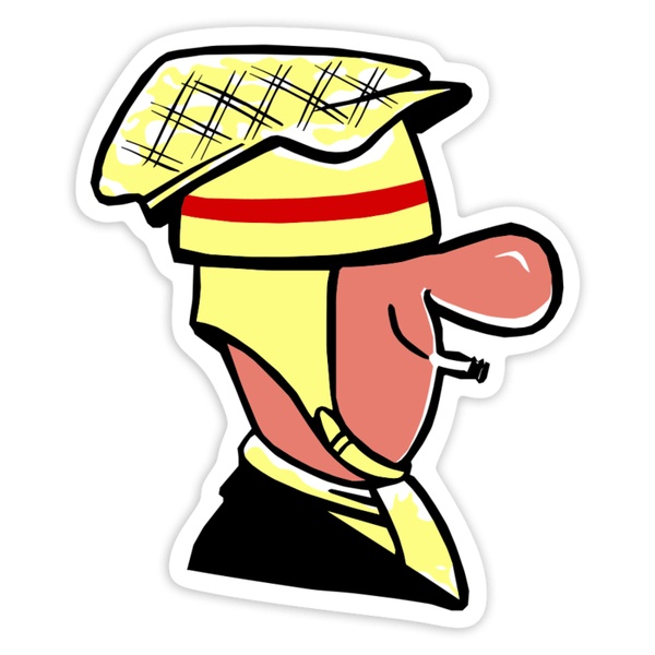 Adesivi per Auto e Moto: Scooterista Classico