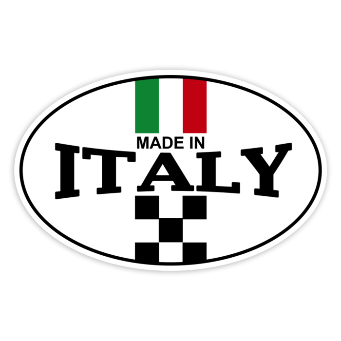 Adesivi per Auto e Moto: Made in Italy bandiera scacchi