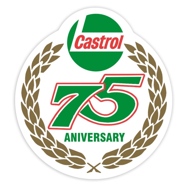 Adesivi per Auto e Moto: Castrol 75 anniversario corona