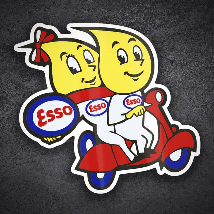 Adesivi per Auto e Moto: Coppia Esso in Scooter