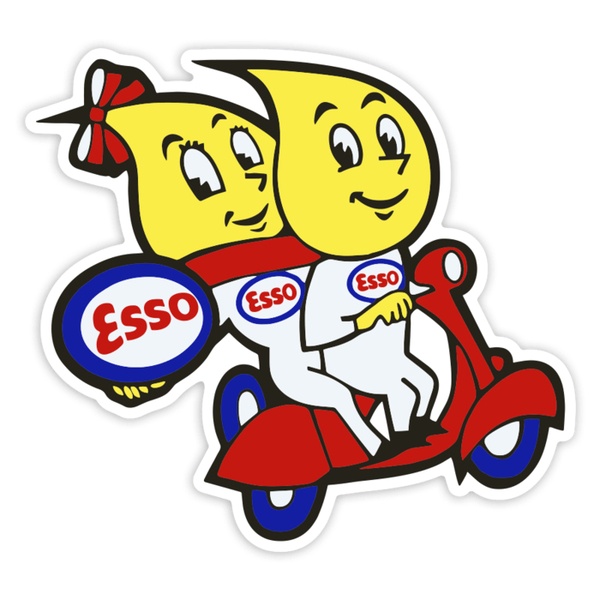 Adesivi per Auto e Moto: Esso coppia scooter