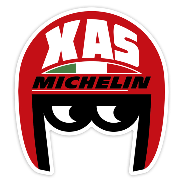 Adesivi per Auto e Moto: XAS Michelin Casco Retrò