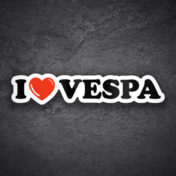 Adesivi per Auto e Moto: I Love Vespa