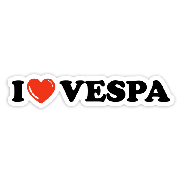 Adesivi per Auto e Moto: I Love Vespa