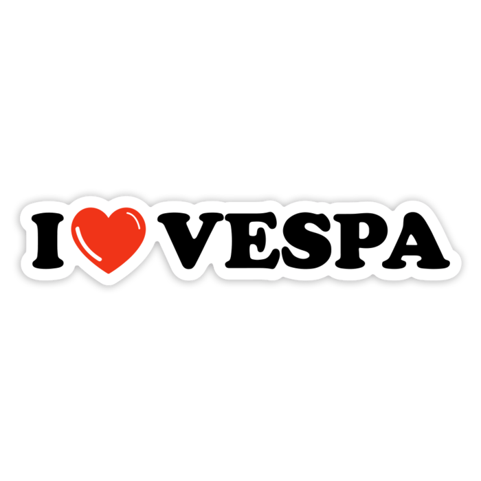 Adesivi per Auto e Moto: I Love Vespa