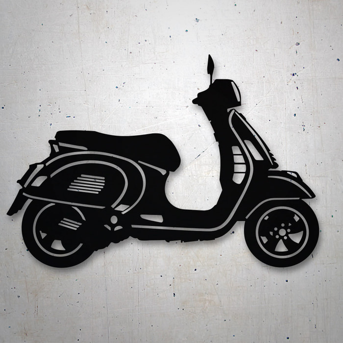 Adesivi per Auto e Moto: Silhouette Scooter Vespa Moderna