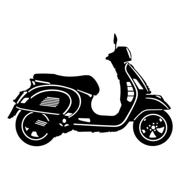 Adesivi per Auto e Moto: Silhouette Scooter Vespa Moderna