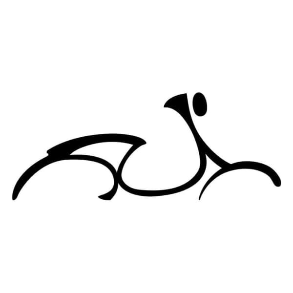Adesivi per Auto e Moto: Silhouette Artistica di Scooter