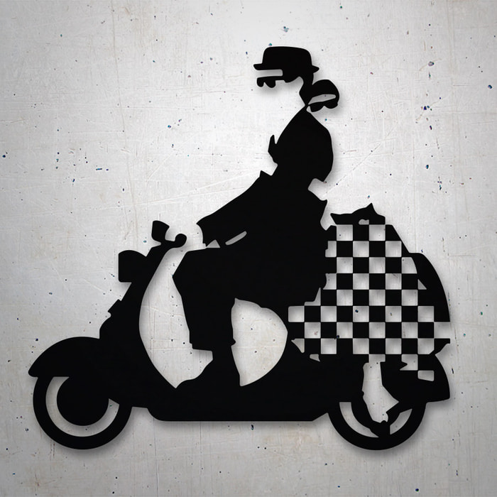 Adesivi per Auto e Moto: Coppia Mod Ska su Scooter