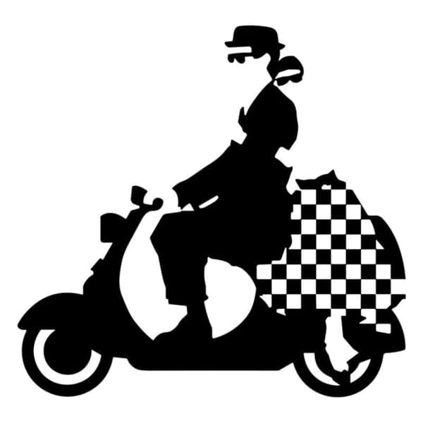 Adesivi per Auto e Moto: Coppia Mod Ska su Scooter