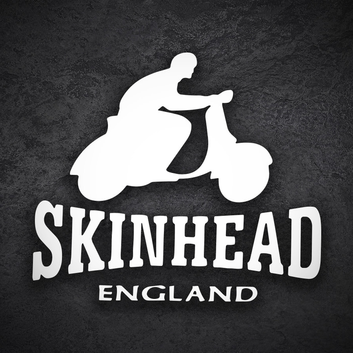 Adesivi per Auto e Moto: Skinhead Inghilterra su Scooter
