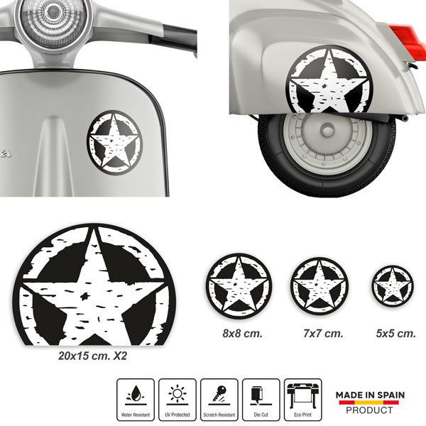 Set adesivi Vespa stella militare 0