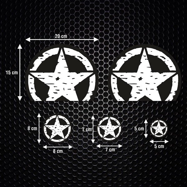 Set adesivi Vespa stella militare 2/2
