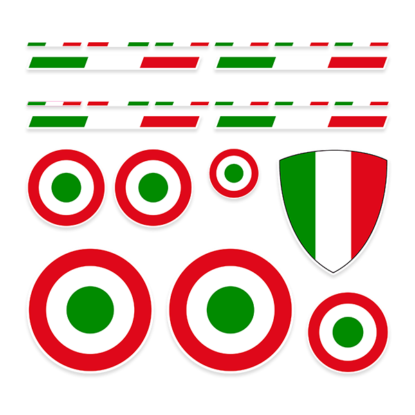 Adesivi per Auto e Moto: Bandiere e stemmi di Vespa Italia 0