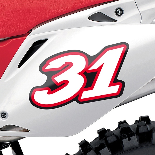Adesivi per Auto e Moto: Numero 31 Harada