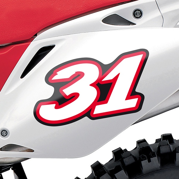 Adesivi per Auto e Moto: Numero moto 31 Harada