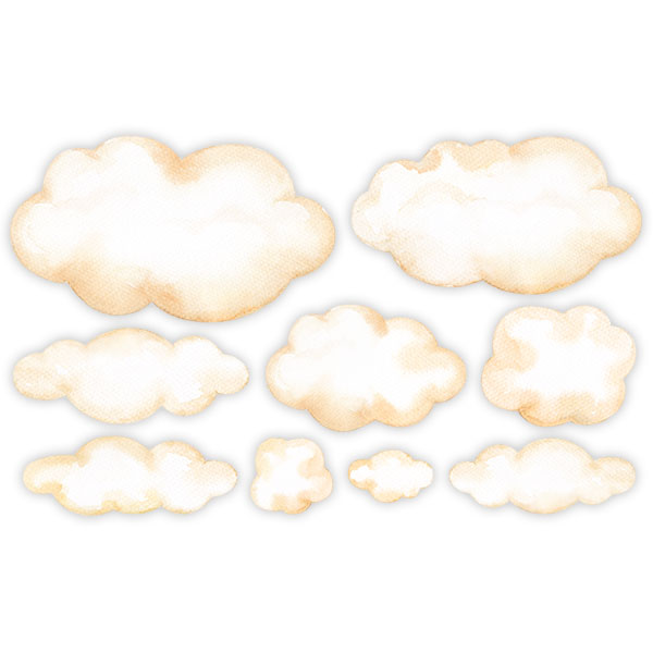 Adesivi per Bambini: Kit acquerello nuvole