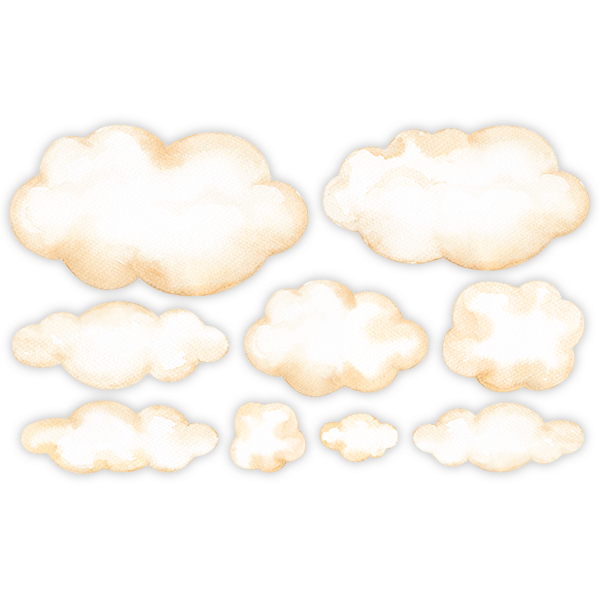 Adesivi per Bambini: Kit acquerello nuvole 0